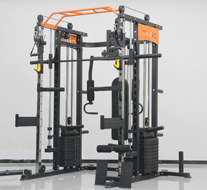 โรงงานผู้ผลิตเครื่องออกกำลังกายแบบสมิธแมชชีนสำหรับใช้ในบ้าน 70 กก.*<span class=keywords><strong>2</strong></span> พร้อมแร็คสควอท สายเคเบิลสำหรับครอสโอเวอร์ อุปกรณ์ออกกำ<span class=keywords><strong>ลัง</strong></span>กายพร้อมกองน้ำหนัก - Product Image 2