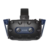 Kacamata VR HTC VIVE PRO 2 Headset VR 3D dengan 2448X2448 Piksel Per Mata, Refresh Rate 90/120 Hz, Pelacakan SteamVR 2.0 VR