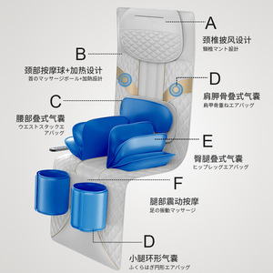 Massage <b>Cushion</b> Full Body Airbag Clamping USB Rechargeable Neck Waist Hips Legs <b>Back</b> Massager - Product Image 2