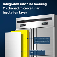 Enfriador de Exhibición de 1.2 Metros con Doble Temperatura, Acero Inoxidable, Compresor Directo, Enfriamiento por Aire, Pantalla Digital Mecánica, Eficiente Energéticamente