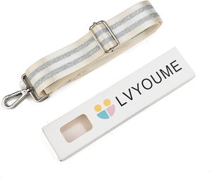 Purse <b>Strap</b> Silver Hardware Wide <b>Bag</b> <b>Straps</b> <b>Replacement</b> Crossbody Adjustable Shoulder <b>Strap</b> For Purses - Product Image 4