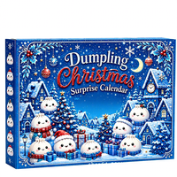 Calendrier de l'Avent de Noël 24 Jours : Boîte Mystère Squishy Anti-stress en Forme de Petit Pain Simulé – En Stock