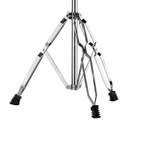 Heavy-Duty Double Braced Cymbal Stand Stainless Steel Adjustable Height Counterweight Large Rubber Feet for Musical Instruments