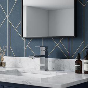 Grifo de Lavabo Cuadrado Cromado WaterMark WELS, Mezclador de Agua para Baño, Grifo de un Solo Orificio, Sin Plomo, para el Mercado Australiano - Product Image 1