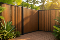 Panneau de clôture décoratif en treillis d'aluminium pour jardin extérieur, grillage soudé pour la sécurité et l'intimité des maisons, modélisation 3D