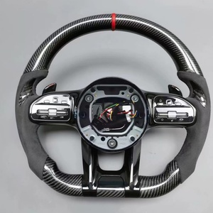 Volant de voiture en fibre de carbone et daim pour <span class=keywords><strong>Mercedes</strong></span> Benz A-<span class=keywords><strong>MG</strong></span> W117 W220 Bra Bus W140 S550 W217 CLS W257 G63 GT63 GTS GTR W205 - Product Image 1