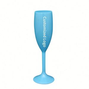 Custom Personalized logo Wholesale Blue Multi-color Plastic champagne Glass 6 oz champagne Glass <b>Gift</b> - Product Image 1