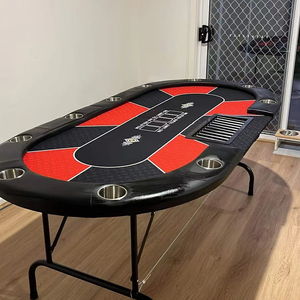 Tavolo da <span class=keywords><strong>Poker</strong></span> Pieghevole con Gambe in Metallo, Tavolo da <span class=keywords><strong>Poker</strong></span> Texas Personalizzato Portatile, Fornitore Completo - Product Image 3
