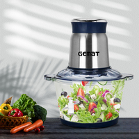 Vente en gros de 2 litres de hachoir à viande éplucheur ail fufu machine hachoir multifonctionnel 300w hachoir à viande bol en verre hachoir à nourriture