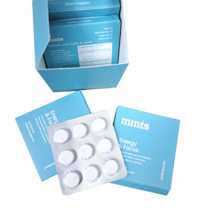 Compresse Energetiche OEM con Caffeina (54 Pezzi) - Senza Zucchero con L-teanina + Caffeina + Vitamina <span class=keywords><strong>B12</strong></span> e B6 Gusto Menta Piperita - Product Image 3