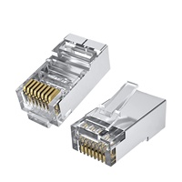 Yüksek performanslı CAT5 CAT6 UTP 8P8C modüler tak cat5e cat6 8p8c korumalı ethernet rj45 kablo konektörü