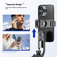 Trépied de selfie sans fil rétractable F16 avec télécommande anti-vibration pour téléphone portable compatible avec Android/iOS