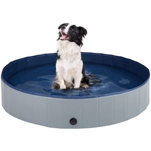 Nibao Foldable Dog Pool for Large Dogs, Portable Hard Plastic PVC Pet Bathing Tub, Outdoor Collapsible Swimming Pool for Pets