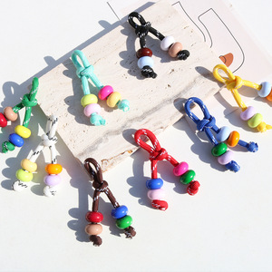 Colgante de cuentas de <span class=keywords><strong>ábaco</strong></span> colorido hecho a mano al por mayor, decoración de cuentas con nudo para deportes y ocio, para zapatos, bolsos y teléfonos móviles - Product Image 4