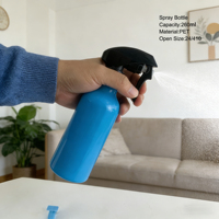 Bouteille en plastique PET ambrée de 260 ml (8 oz) avec pulvérisateur à gâchette, bouchon à vis, impression sérigraphique, estampage doré, pour shampoing, lotion, usage multiple