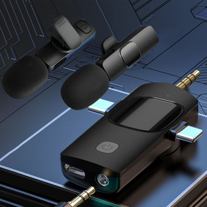 K15 <strong>Wireless</strong> <strong>Microphone</strong> 3 in 1 <strong>Wireless</strong> Dual <strong>Microphone</strong> for 3.5mm for Type-c for Phone - Product Image 6
