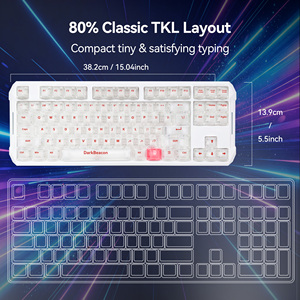 คีย์บอร์ดเกมมิ่ง Flux87 สีขาว แบบกลไก AI Smart Software 8K Polling Hall Effect พร้อม Gasket แบบ TKL 87 ปุ่ม ปรับแต่งได้ <span class=keywords><strong>RGB</strong></span> Magnetic Switch - Product Image 3