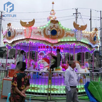Wahana Permainan Carousel Merry Go Round, Wahana Karnaval, Wahana Taman Hiburan, Kuda Carousel untuk Dijual