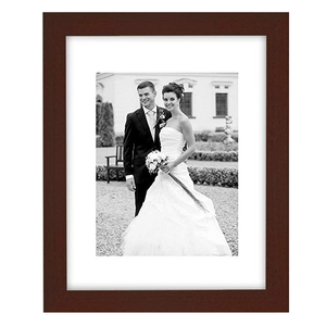 Marcos de fotos para montaje en pared, de madera, 8x10, con estera o 11x14, sin estera marrón - Product Image 1