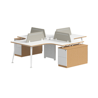 Prix de gros Table de bureau pour 4 personnes Bureau de poste de travail Mobilier de bureau Table de poste de travail modulaire pour bureau 4 places