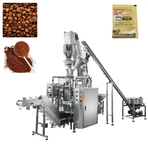 Voll automatisches Mischen von Kakao-Kaffeepulver und Trockenfrucht-Snack-Getreide-Granulat-Sachet-Beutel Vertikale Verpackungs maschine mit Dater-Drucker