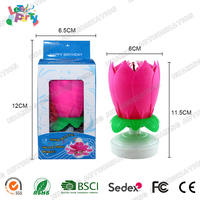 Bougies d'anniversaire KSL en gros : les plus populaires, bougies musicales rotatives en forme de lotus et de rose, pour Pâques