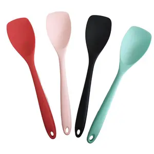 Eco friendly non stick kitchen utensils silicone spoon spatula cooking silicon scraper heat resistant