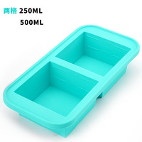 Contenedor de Preparación de Comidas Libre de BPA, Bandeja de Silicona para Congelador, Molde de Silicona para Hacer Hielo, Moldes de Silicona para Congelar Sopa, Contenedores de Almacenamiento para Congelación