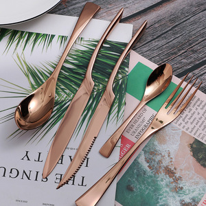 Ensemble de couverts à steak occidentaux Jin Huizhen, acier inoxydable 304, poli miroir, couteau, fourchette et cuillère - Product Image 2