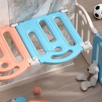 Parc de jeu pliable en HDPE pour bébé, pliable à plat pour rangement, clôture de sécurité intérieure pour tout-petits avec mur de jeu à motifs de dessins animés