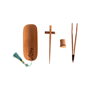 Natural Bamboo <b>Tea</b> <b>Set</b> Oval Shape Six Gentlemen <b>Tea</b> Ceremony Accessories For Kung Fu <b>Tea</b> - Product Image 5