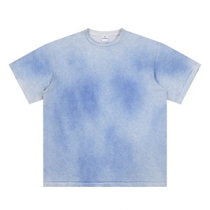 T-shirt Oversize da Uomo American Hype Dipinta a Mano a Maniche Corte, Stile High Street US Streetwear, Effetto Cotone-Lino - Product Image 5