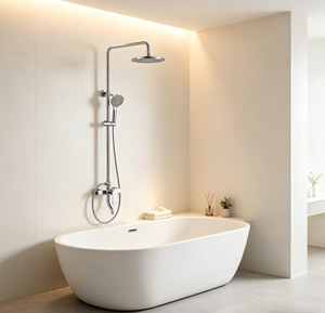 OMASA ensemble de <span class=keywords><strong>douche</strong></span> de bain à effet pluie à 3 voies de haute qualité tige de <span class=keywords><strong>douche</strong></span> fixe et <span class=keywords><strong>long</strong></span> bec cascade <span class=keywords><strong>douche</strong></span> à main <span class=keywords><strong>Flexible</strong></span> et jet Big Top - Product Image 3