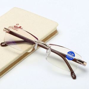 Gafas de Lectura con Logotipo Personalizado, Montura sin Aro con Corte de Diamante, Anti-Luz Azul, Gafas de Lectura Progresivas para Hombre y Mujer - Product Image 4