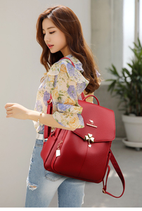 <span class=keywords><strong>Sac</strong></span> à <span class=keywords><strong>dos</strong></span> <span class=keywords><strong>en</strong></span> <span class=keywords><strong>cuir</strong></span> PU léger et imperméable de grande capacité <span class=keywords><strong>pour</strong></span> femmes, doux et élégant avec fermeture éclair lisse <span class=keywords><strong>pour</strong></span> les trajets quotidiens et l'usage quotidien - Product Image 6