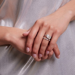 Bague de fiançailles MaiYi Toi Et Moi en émeraude et poire, or jaune 14k 18k, bague en moissanite et <span class=keywords><strong>diamant</strong></span> pour fiançailles et mariage - Product Image 5