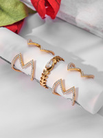 Bague tendance en acier inoxydable avec zircon pour femme, ajustable, motif croix ajourée, style chaîne, style Ins