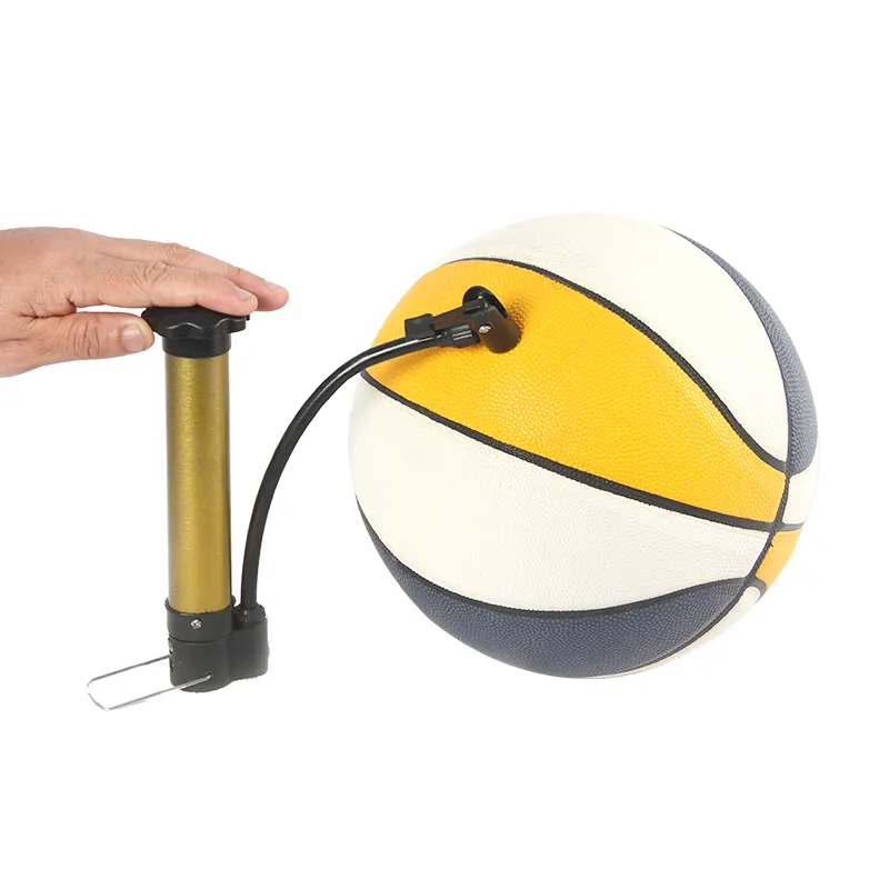 Bomba manual portátil para bolas, equipamento de treinamento de basquete, basquete, futebol, ioga, basquete, bicicleta e basquete, ideal para uso em academia