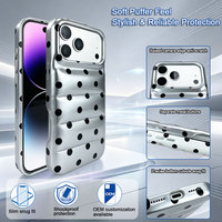 Casing PU Metalik Perak Anti-Selip dengan Bantalan Empuk dan Perlindungan Anti-Gores Lensa Penuh untuk IPhone17 Pro Max/18