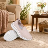 Chaussures plates en tissu tricoté léger et respirant pour femmes, pour la marche en été et au printemps, vente en gros