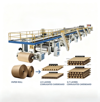 Ligne de production de carton ondulé 3 plis, ligne de production de papier ondulé haute vitesse la plus vendue