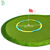 Círculo de Silicona para Práctica de Golf, Plegable, Ambidiestro, Resistente al Agua, Portátil, para Interiores y Exteriores