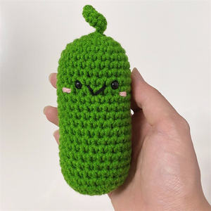 कस्टम टेक्स्ट भावनात्मक समर्थन पिकल क्रोकेट खिलौना हस्तनिर्मित क्रिसमस उपहार क्रोकेट कुकड़ी सकारात्मक पुष्टि के साथ - Product Image 5