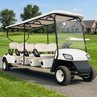 Véhicule utilitaire électrique classique Tarion, chariot de golf côte à côte, 72V, 8 places, batterie au plomb-acide, moteur AC 4KW, 30-50 km/h, autonomie 90 km