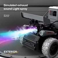 Moto RC à trois roues haute vitesse DODO avec groupe lumineux, groupe audio, échappement fumigène avec effet de feu, et fonction de klaxon.
