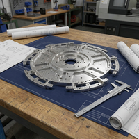 Plaque de base en acier inoxydable et alliage d'aluminium 6061 anodisé, usinée avec précision par CNC, sur mesure, fournie directement par l'usine OEM/ODM