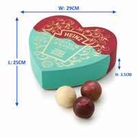 Boîte d'emballage rigide pour pâtisseries et biscuits, boîte d'emballage pour chocolats de mariage et de la Saint-Valentin, boîte cadeau personnalisée en forme de cœur pour chocolats