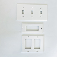 Plaque de couverture d'interrupteur mural en polycarbonate thermoplastique incassable de qualité multiple personnalisée directement en usine, durable et élégante