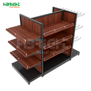 Expositor Metálico Personalizable de 3 Niveles para Tiendas Minoristas, Estantería Góndola de Instalación Rápida y Ligera con Panel Perforado - Product Image 5