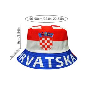 Sombrero de cubo con estampado de la bandera nacional de Croacia, diseño de fútbol mundial, gran oferta para aficionados - Product Image 2